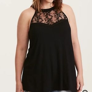 Torrid- HIGH NECK ILLUSION TANK